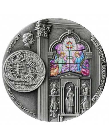 ST LAWRENCE CHURCH 3 Oz Silver Coin 8$ Solomon Islands 2021