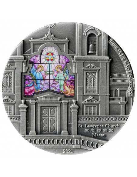 ST LAWRENCE CHURCH 3 Oz Silver Coin 8$ Solomon Islands 2021