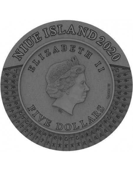 HEAVENLY STEMS AND EARTHLY BRANCHES Ancient Calendars 2 Oz Silver Coin 5$ Niue 2020 - Coins & More - Sciences et Astronomie