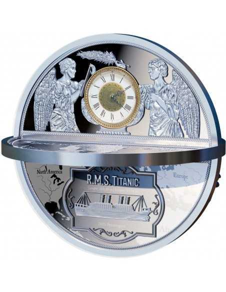 TITANIC A LEGENDARY CATASTROPHE 2 Oz 3D Silver Coin 5$ Niue 2022 - Coins & More - Niue