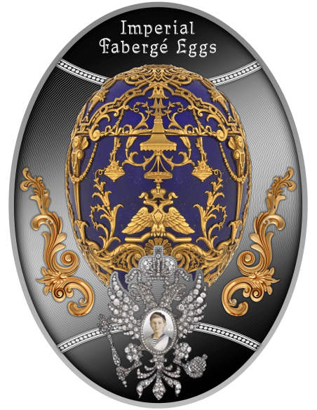 TSAREVITCH EGG Faberge Silver Coin 1$ Niue 2021 - Coins & More - Arte e Architettura