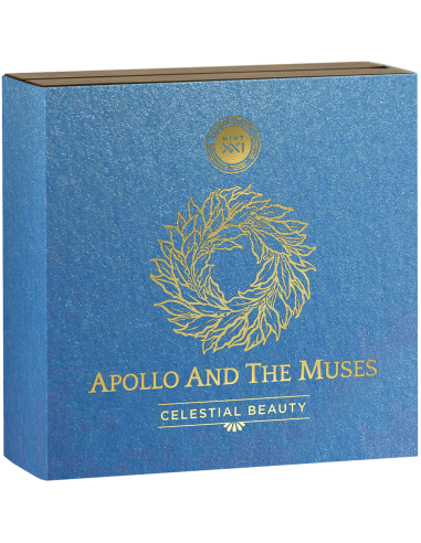 APOLLO AND THE MUSES Celestial Beauty 5 Oz Silver Coin 5000 Francs Cameroon 2022 - Coins & More - Kamerun