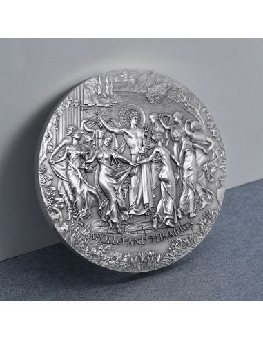 APOLLO AND THE MUSES Celestial Beauty 5 Oz Silver Coin 5000 Francs Cameroon 2022 - Coins & More - Kamerun