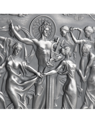 APOLLO AND THE MUSES Celestial Beauty 5 Oz Silver Coin 5000 Francs Cameroon 2022 - Coins & More - Kamerun