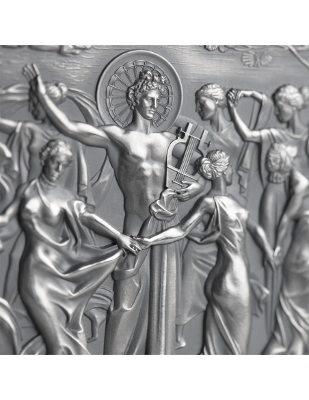 APOLLO AND THE MUSES Celestial Beauty 5 Oz Silver Coin 5000 Francs Cameroon 2022 - Coins & More - Kamerun