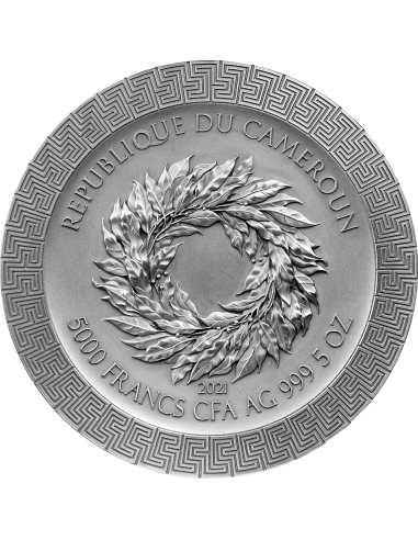 APOLLO AND THE MUSES Celestial Beauty 5 Oz Silver Coin 5000 Francs Cameroon 2022 - Coins & More - Kamerun