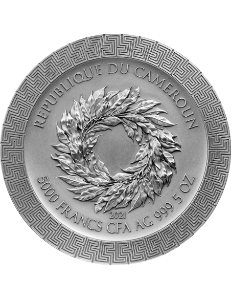 APOLLO AND THE MUSES Celestial Beauty 5 Oz Silver Coin 5000 Francs Cameroon 2022 - Coins & More - Kamerun