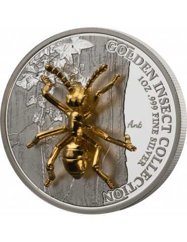 GOLDEN INSECTS II Set 3x1 Oz Silver Coins 5$ Samoa 2022 - Coins & More - Naturaleza y Animales