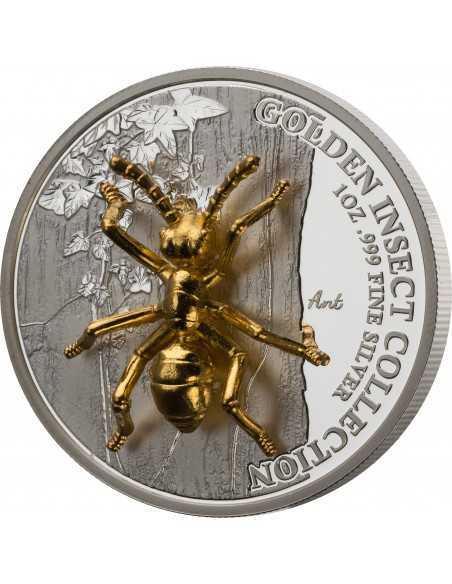 GOLDEN INSECTS II Set 3x1 Oz Silver Coins 5$ Samoa 2022 - Coins & More - Naturaleza y Animales