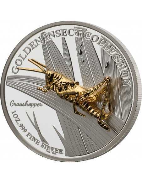 GOLDEN INSECTS II Set 3x1 Oz Silver Coins 5$ Samoa 2022 - Coins & More - Naturaleza y Animales
