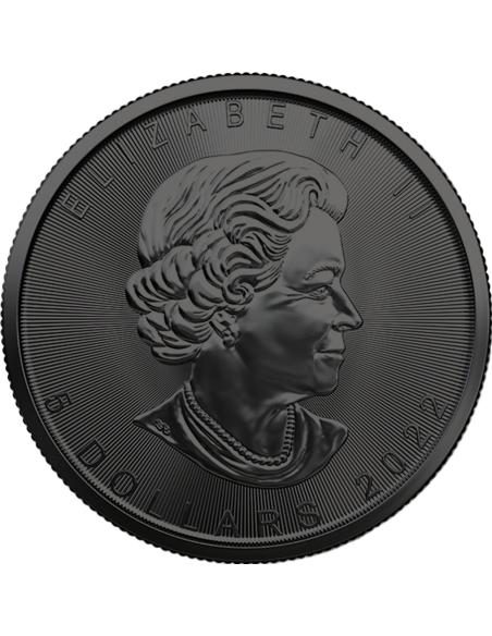 MAPLE LEAF - RAINBOW HOLO 1 Oz Silver Ruthenium & Colored Hologram Coin 5$ Dollar Maple Leaf 2022 - Coins & More - Natura e A...