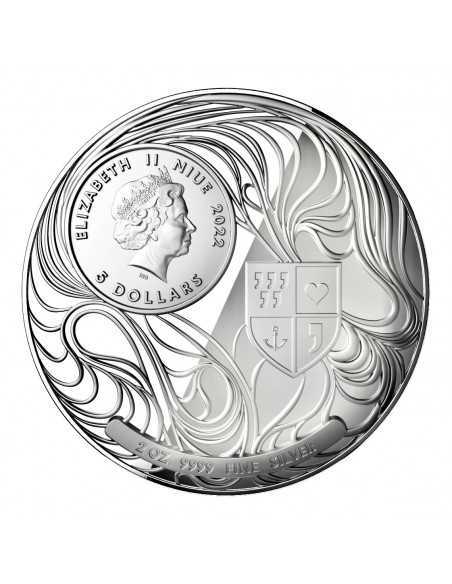 LIBERTY Fortress 2 Oz Silver Coin 5$ Niue 2022