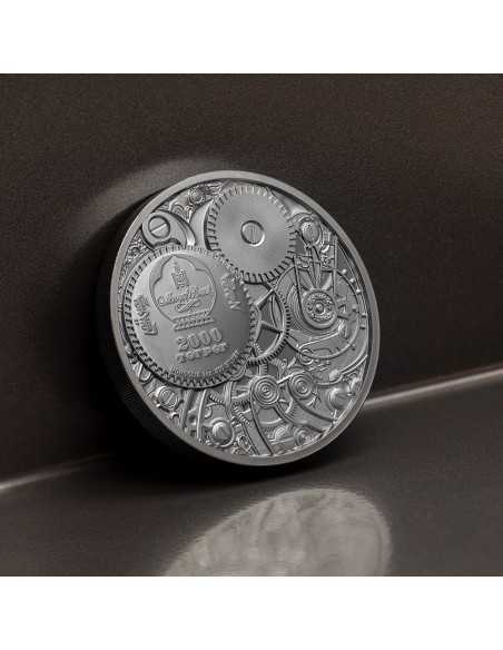 MECHANICAL LADYBUG Clockwork Evolution 3 Oz Silver Coin 2000 Togrog Mongolia 2021 - Coins & More - Mongolia