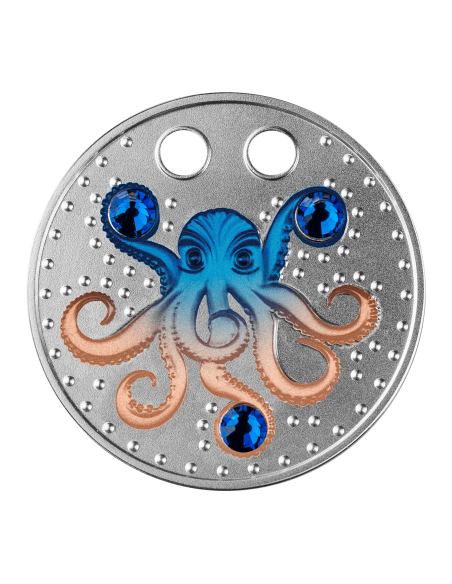 OCTOPUS Silver Coin 500 Francs Cameroon 2022 - Coins & More - Ideas de Regalos