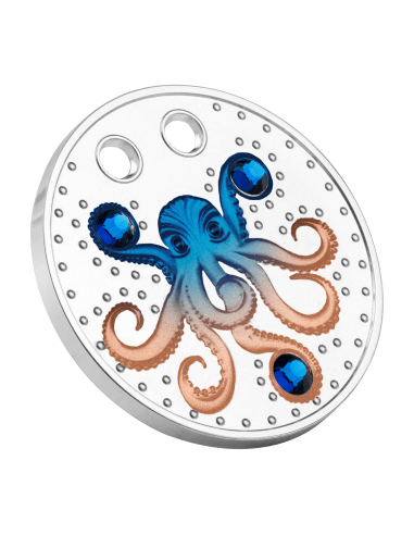 OCTOPUS Silver Coin 500 Francs Cameroon 2022 - Coins & More - Ideas de Regalos