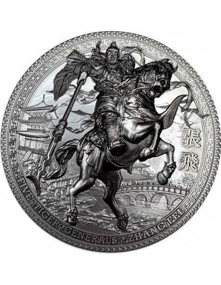 ZHANG FEI Five Tiger Generals 3 Oz Silver Coin 5$ Niue 2021 - Coins & More - Niue