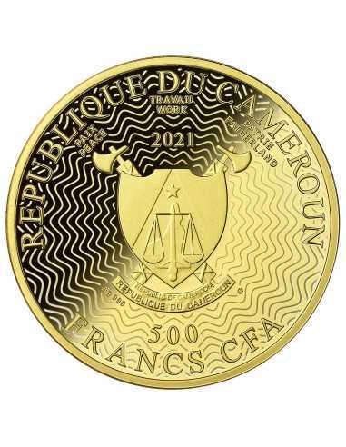 TREE OF HAPINESS (Gold) Silver Coin 500 Francs Cameroon 2021