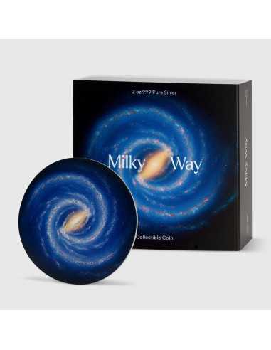 MILKY WAY 2 Oz Silver Coin 10000 Francs Chad 2022 - Coins & More - Tchad