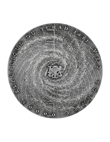 MILKY WAY 2 Oz Silver Coin 10000 Francs Chad 2022 - Coins & More - Tchad