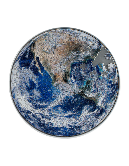 EARTH PUZZLE 1 Oz Silver Coin 5000 Francs Chad 2022 - Coins & More - Chad