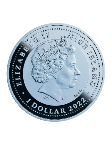 CRYSTAL SCARABAEUS Ancient Symbol Silver coin 1$ Niue 2022 - Coins & More - Egipto