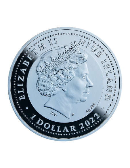 CRYSTAL SCARABAEUS Ancient Symbol Silver coin 1$ Niue 2022 - Coins & More - Egipto