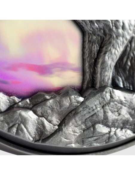HOWLING WOLF IN THE NORTHERN LIGHTS 2 Oz Silver Coin 10000 Francs Chad 2022 - Coins & More - Chad