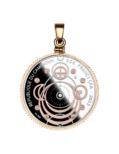 SUN AND MOON Silver Coin 500 Francs Cameroon 2022 - Coins & More - Idées Cadeaux