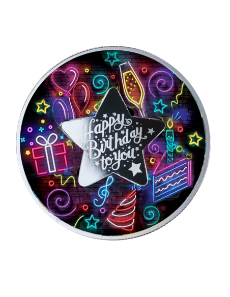 HAPPY BIRTHDAY Silver Coin 500 Francs CFA Cameroon 2022