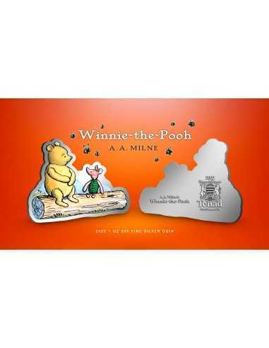 WINNIE THE POOH Shaped 1 Oz Silver Coin 5000 Francs Chad 2022 - Coins & More - Chad