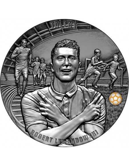 TALENT ROBERT LEWANDOWSKI The Way to the Dreams 1 Kg Silver Coin 50$ Niue 2022 - Coins & More - Niue