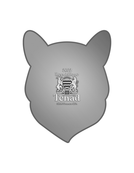 SHIBA INU Shaped 1 Oz Silver Coin 5000 Francs Chad 2022
