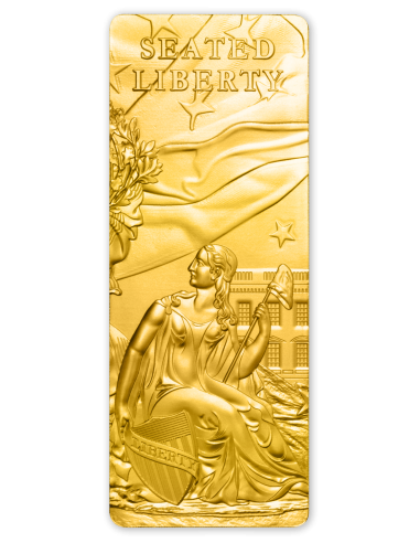 LADY LIBERTY Gold Plated Set 4x1 Oz Silver Coins 5$ Barbados 2022 - Coins & More - Barbados