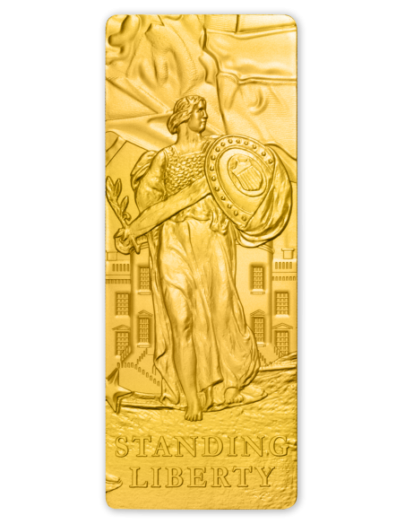 LADY LIBERTY Gold Plated Set 4x1 Oz Silver Coins 5$ Barbados 2022 - Coins & More - Barbados