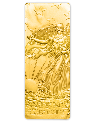 LADY LIBERTY Gold Plated Set 4x1 Oz Silver Coins 5$ Barbados 2022 - Coins & More - Barbados