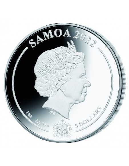 LEGEND OF KING ARTHUR Set 4x1 Oz Silver Coins 5$ Samoa 2022