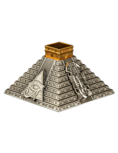 MAYAN PYRAMID OF CHICHEN ITZA 5 Oz Silver Coin 50 Cordobas Nicaragua 2022 - Coins & More - America