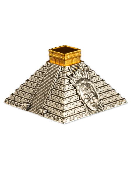 MAYAN PYRAMID OF CHICHEN ITZA 5 Oz Silver Coin 50 Cordobas Nicaragua 2022 - Coins & More - America