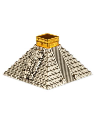 MAYAN PYRAMID OF CHICHEN ITZA 5 Oz Silver Coin 50 Cordobas Nicaragua 2022 - Coins & More - America