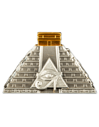 MAYAN PYRAMID OF CHICHEN ITZA 5 Oz Silver Coin 50 Cordobas Nicaragua 2022 - Coins & More - America