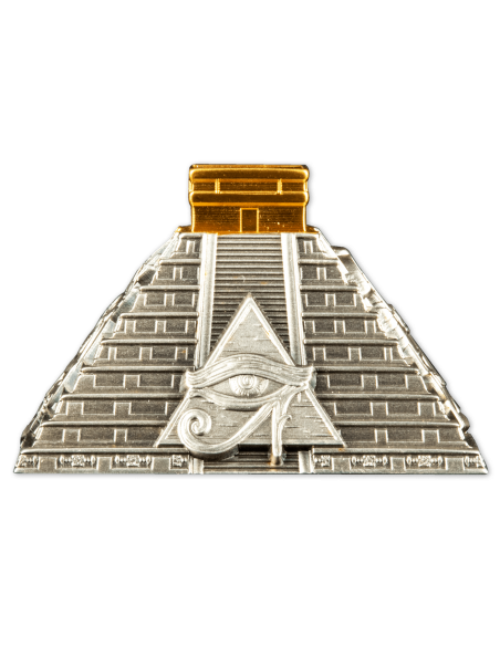 MAYAN PYRAMID OF CHICHEN ITZA 5 Oz Silver Coin 50 Cordobas Nicaragua 2022 - Coins & More - America