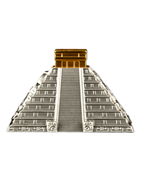 MAYAN PYRAMID OF CHICHEN ITZA 5 Oz Silver Coin 50 Cordobas Nicaragua 2022 - Coins & More - America
