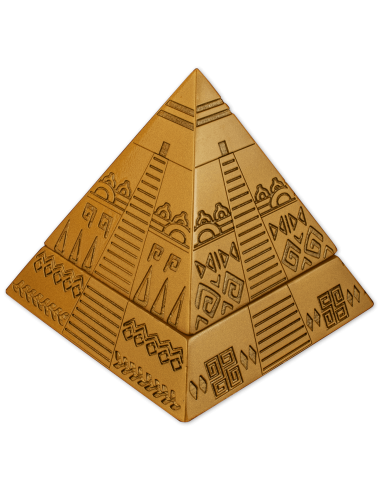 MAYAN PYRAMID OF CHICHEN ITZA 5 Oz Silver Coin 50 Cordobas Nicaragua 2022 - Coins & More - America