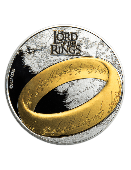 THE LORD OF THE RINGS 1 Oz Silver Plated coin Half Dollar Samoa 2022 - Coins & More - Oceania