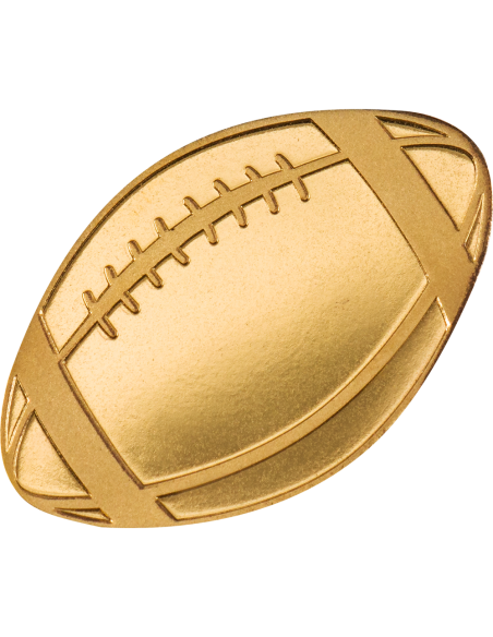 AMERICAN FOOTBALL SPECIAL SHAPE Gold Coin 1$ Palau - Coins & More - Palau