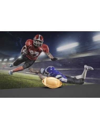 AMERICAN FOOTBALL SPECIAL SHAPE Gold Coin 1$ Palau - Coins & More - Palau