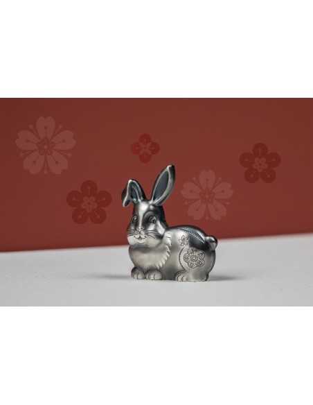 SWEET SILVER RABBIT 1 Oz Silver Coin 1000 Togrog Mongolia 2023 - Coins & More - Mongolia