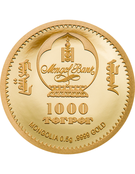 YEAR OF THE RABBIT Gold Coin 1000 Togrog Mongolia 2023 - Coins & More - Mongolia