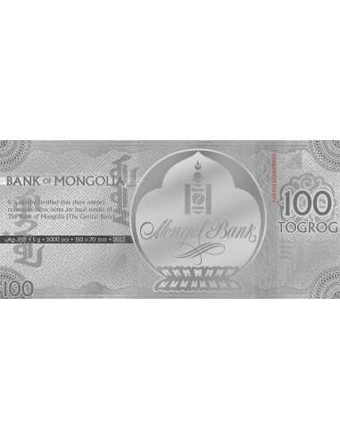 YEAR OF THE RABBIT Note 100 Togrog Mongolia 2023