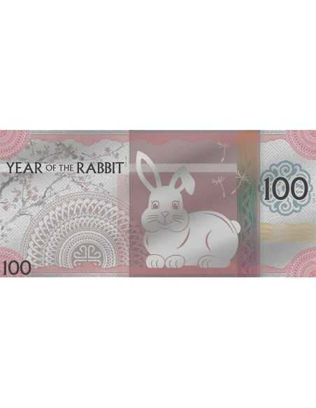 YEAR OF THE RABBIT Note 100 Togrog Mongolia 2023